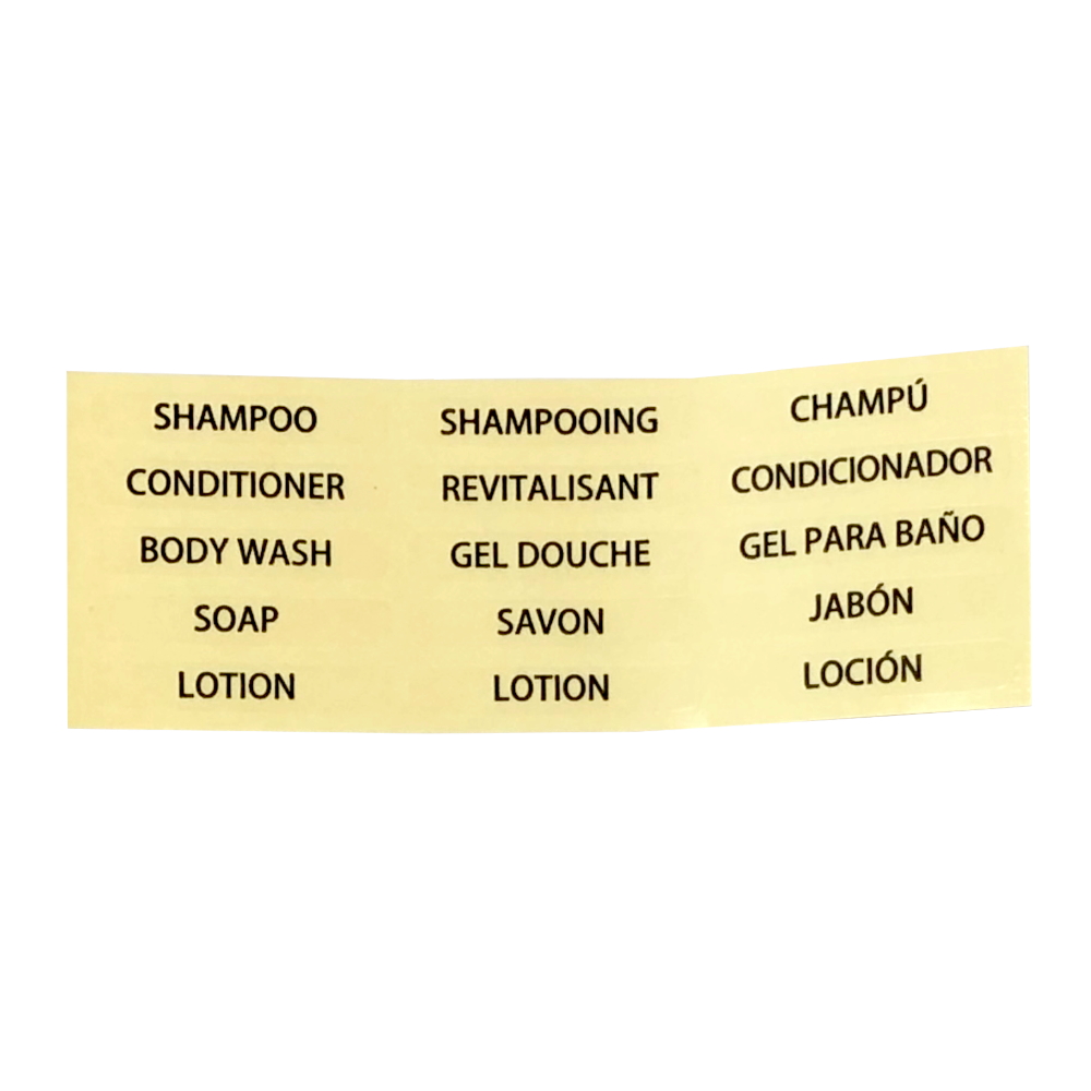 Labels - Universal Black on Clear